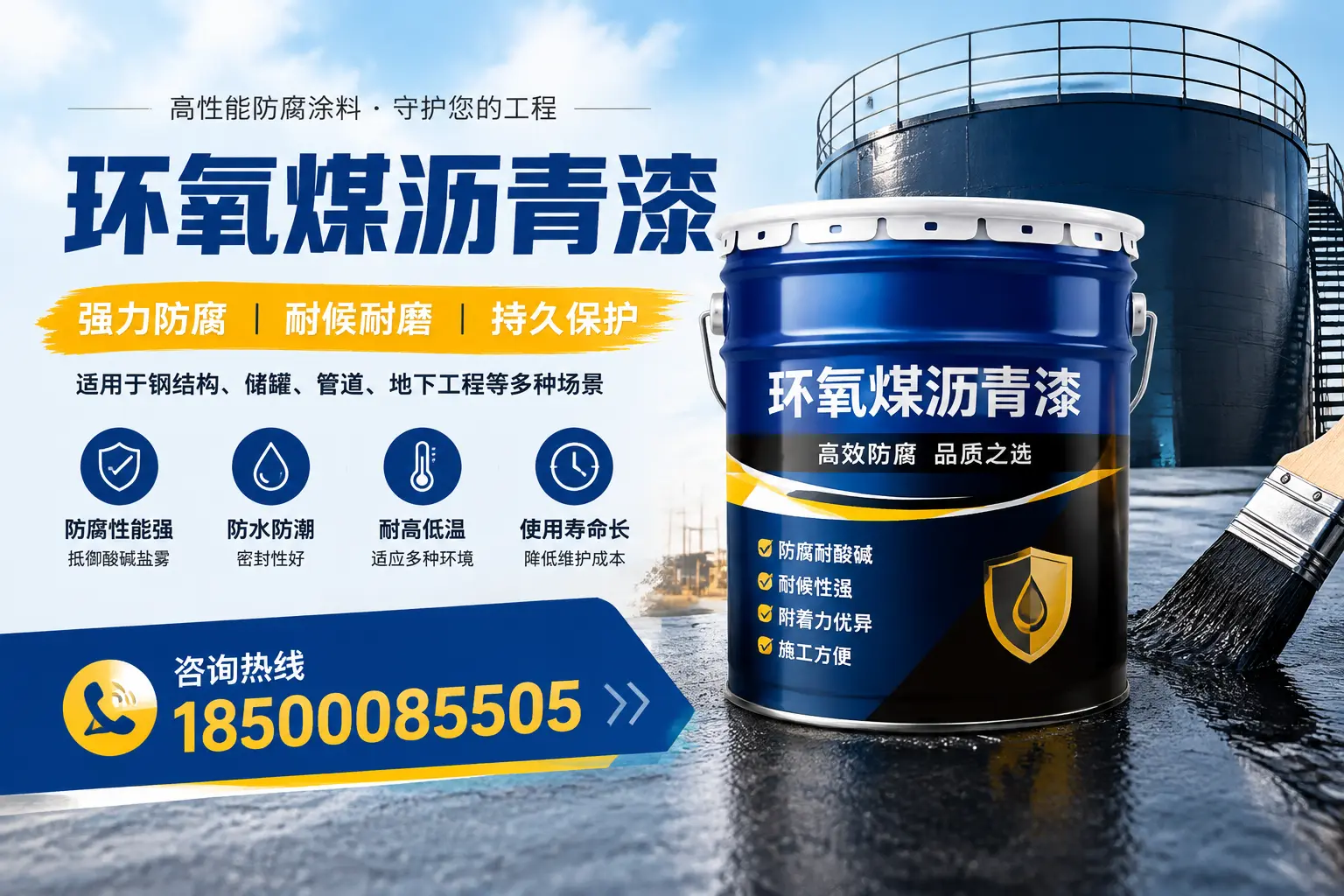 环氧煤沥青漆在工业中的应用，东营企业的选择